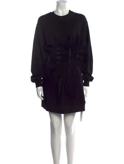 Pre-owned Simkhai Crew Neck Mini Dress In Black