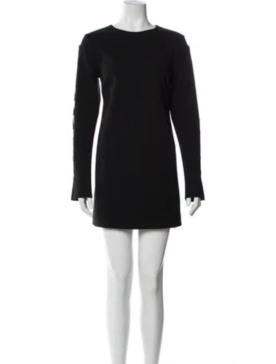 Pre-owned Simkhai Crew Neck Mini Dress In Black