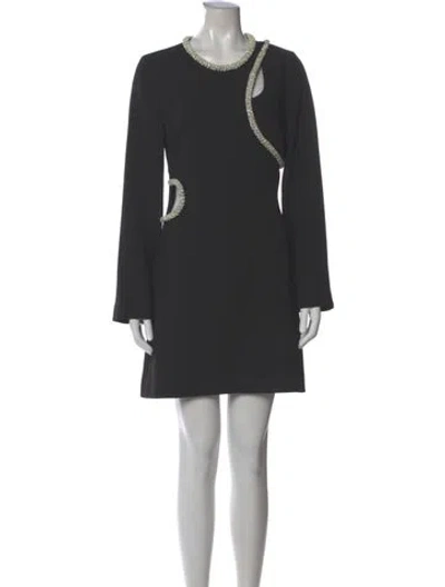 Pre-owned Simkhai Crew Neck Mini Dress In Black