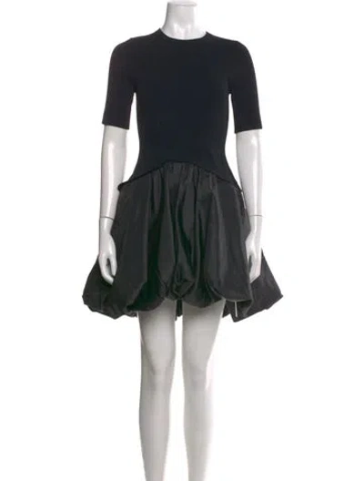 Pre-owned Simkhai Crew Neck Mini Dress In Black