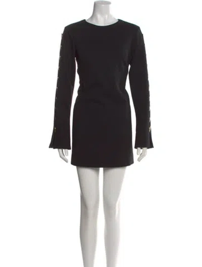 Pre-owned Simkhai Crew Neck Mini Dress In Black