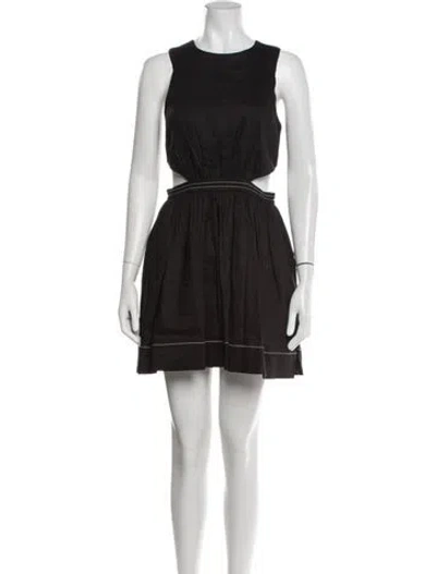 Pre-owned Simkhai Crew Neck Mini Dress In Black