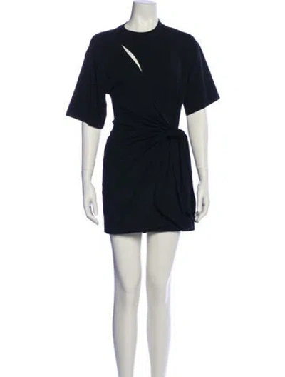 Pre-owned Simkhai Crew Neck Mini Dress In Blue