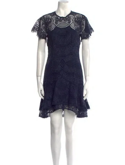 Pre-owned Simkhai Crew Neck Mini Dress In Blue