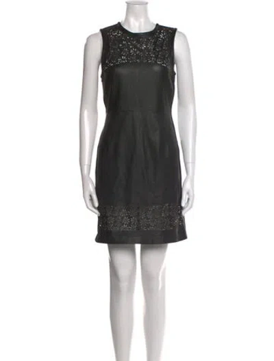 Pre-owned Simkhai Crew Neck Mini Dress In Blue