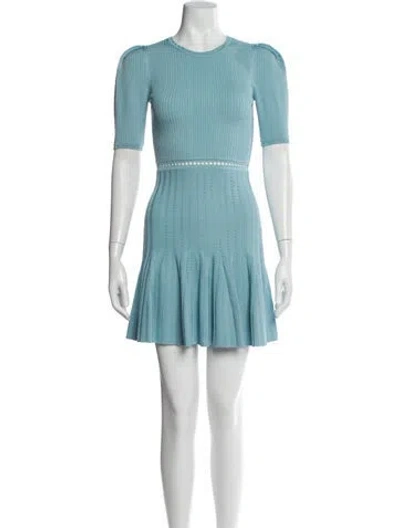 Pre-owned Simkhai Crew Neck Mini Dress In Blue