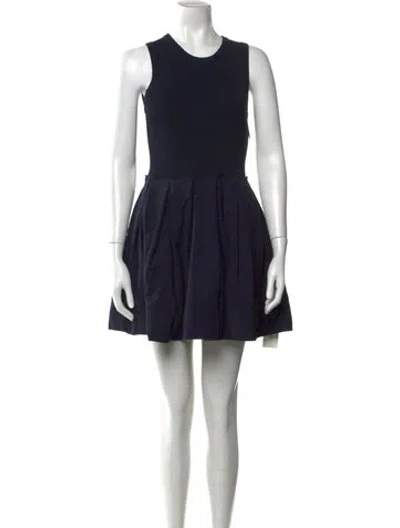 Pre-owned Simkhai Crew Neck Mini Dress In Blue