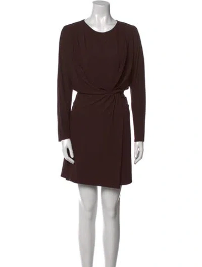 Pre-owned Simkhai Crew Neck Mini Dress In Brown