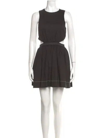 Pre-owned Simkhai Crew Neck Mini Dress In Gray