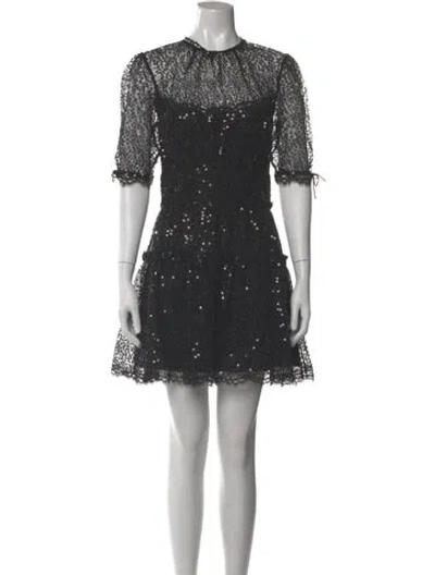 Pre-owned Simkhai Crew Neck Mini Dress In Gray