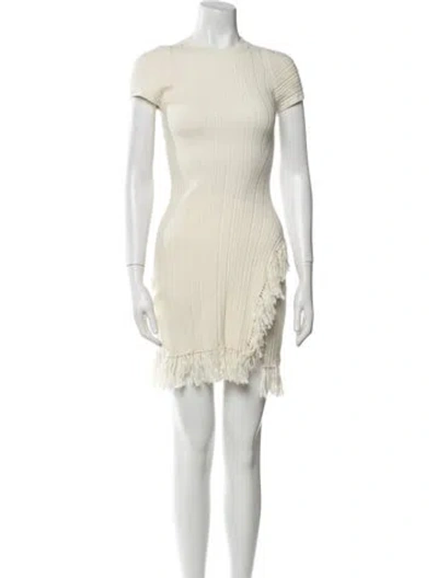 Pre-owned Simkhai Crew Neck Mini Dress In Neutral