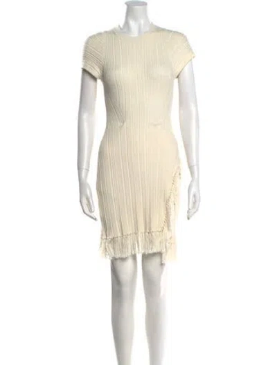 Pre-owned Simkhai Crew Neck Mini Dress In Neutral