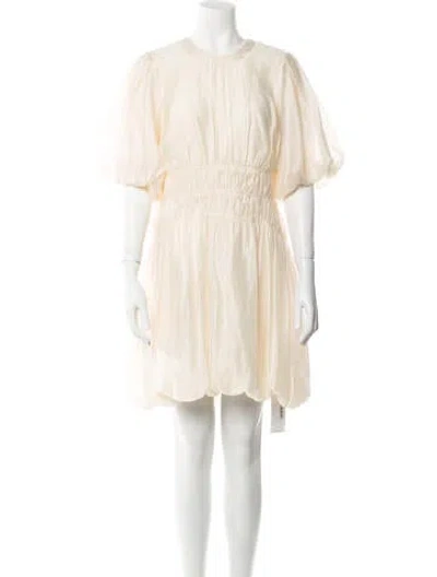 Pre-owned Simkhai Crew Neck Mini Dress In Neutral