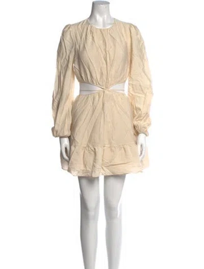 Pre-owned Simkhai Crew Neck Mini Dress In Neutral