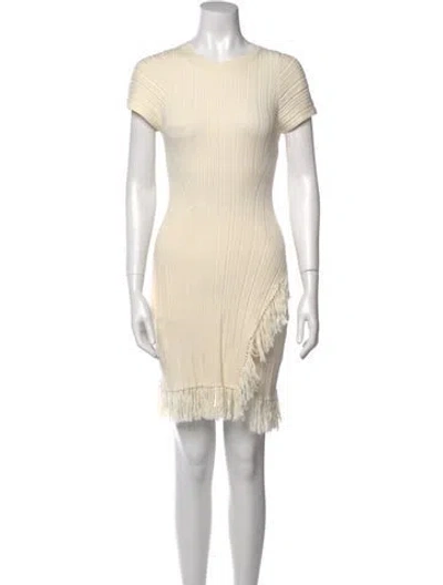 Pre-owned Simkhai Crew Neck Mini Dress In Neutral