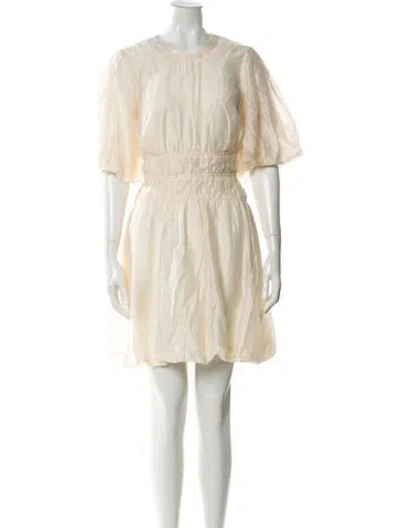 Pre-owned Simkhai Crew Neck Mini Dress In Neutral