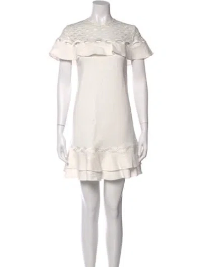 Pre-owned Simkhai Crew Neck Mini Dress In Neutral