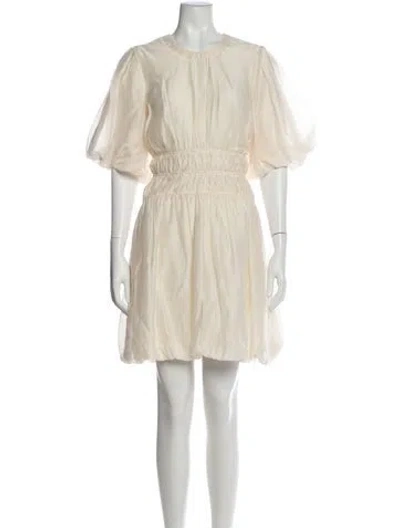 Pre-owned Simkhai Crew Neck Mini Dress In Neutral