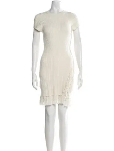 Pre-owned Simkhai Crew Neck Mini Dress In Neutral