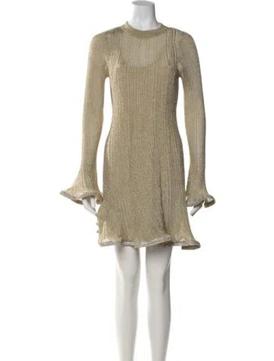 Pre-owned Simkhai Crew Neck Mini Dress In Neutral