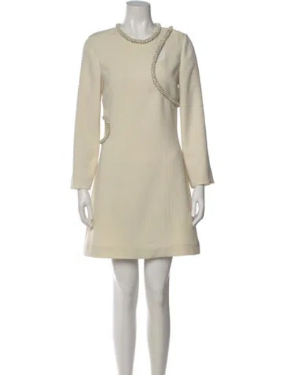 Pre-owned Simkhai Crew Neck Mini Dress In Neutral