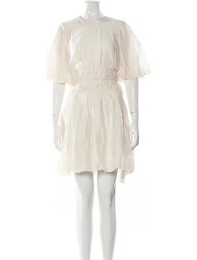 Pre-owned Simkhai Crew Neck Mini Dress In Neutral