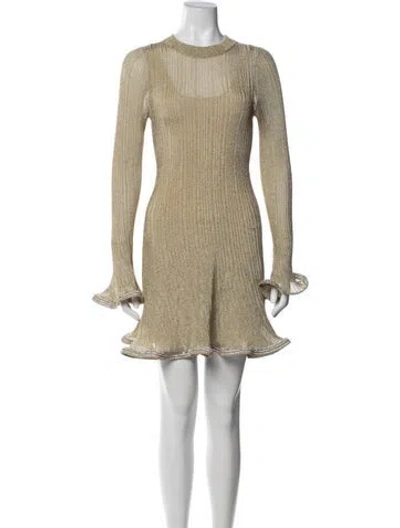 Pre-owned Simkhai Crew Neck Mini Dress In Neutrals