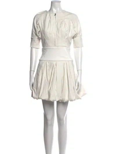 Pre-owned Simkhai Crew Neck Mini Dress In Neutrals