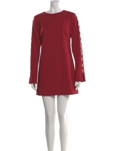 Pre-owned Simkhai Crew Neck Mini Dress In Red
