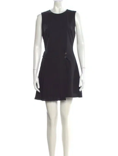 Pre-owned Simkhai Crew Neck Mini Dress W/ Tags In Black