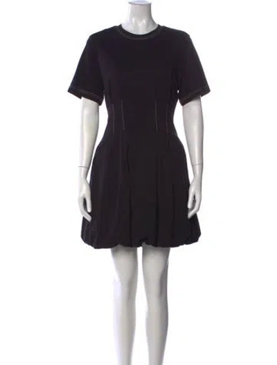 Pre-owned Simkhai Crew Neck Mini Dress W/ Tags In Black
