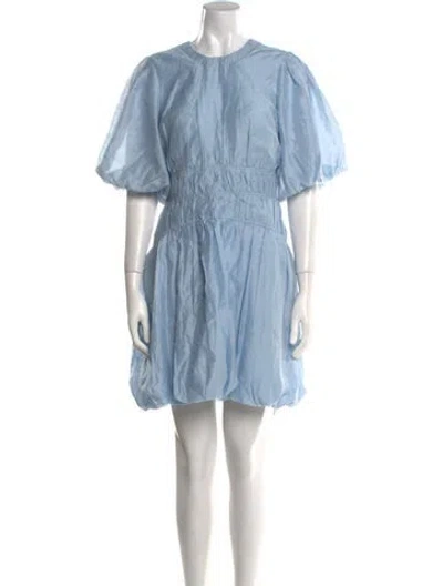 Pre-owned Simkhai Crew Neck Mini Dress W/ Tags In Blue