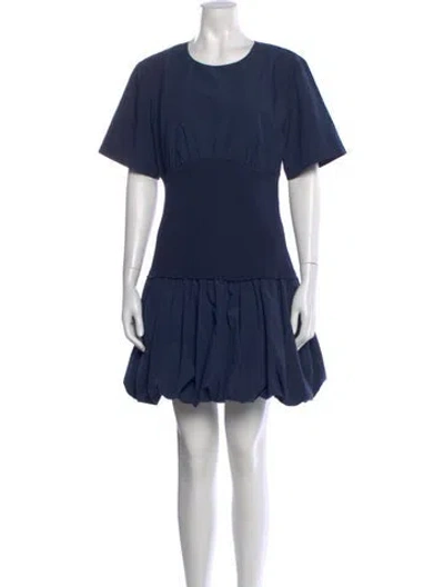 Pre-owned Simkhai Crew Neck Mini Dress W/ Tags In Blue