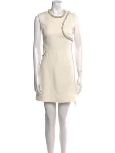Pre-owned Simkhai Crew Neck Mini Dress W/ Tags In Neutral