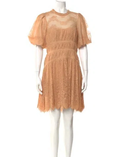 Pre-owned Simkhai Crew Neck Mini Dress W/ Tags In Orange