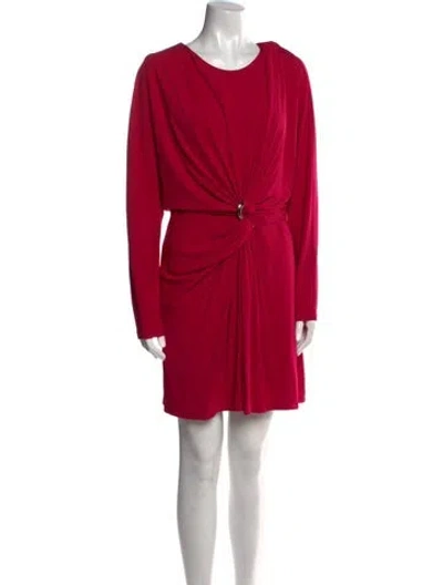 Pre-owned Simkhai Crew Neck Mini Dress W/ Tags In Red