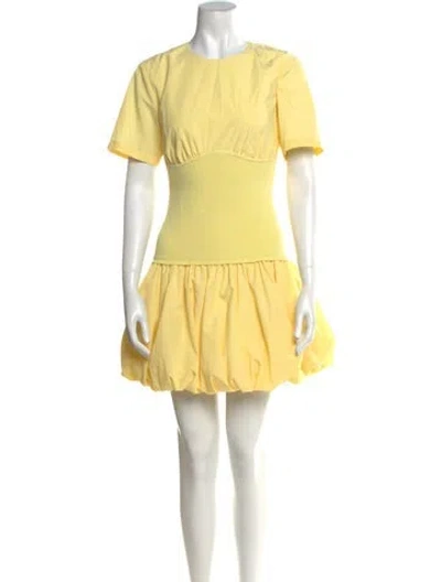 Pre-owned Simkhai Crew Neck Mini Dress W/ Tags In Yellow