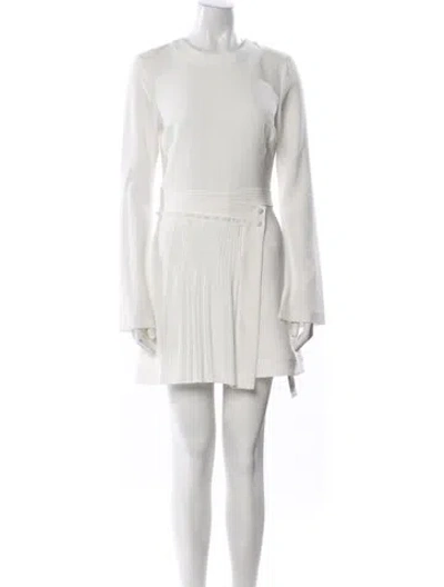 Pre-owned Simkhai Crew Neck Mini Dress In White