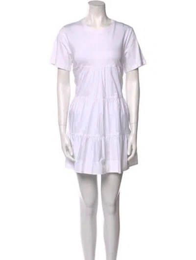 Pre-owned Simkhai Crew Neck Mini Dress In White