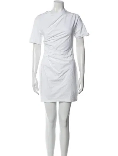 Pre-owned Simkhai Crew Neck Mini Dress In White