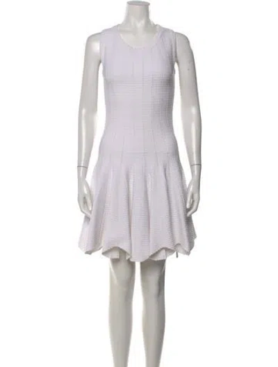 Pre-owned Simkhai Crew Neck Mini Dress In White