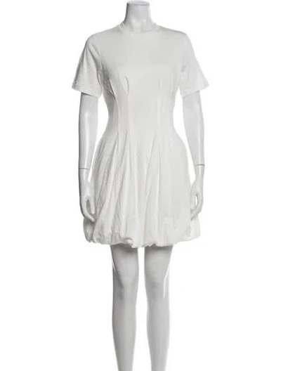 Pre-owned Simkhai Crew Neck Mini Dress In White