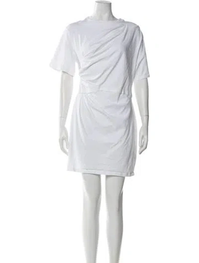 Pre-owned Simkhai Crew Neck Mini Dress In White