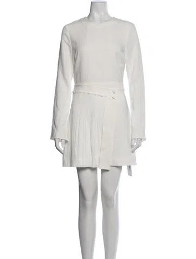 Pre-owned Simkhai Crew Neck Mini Dress In White