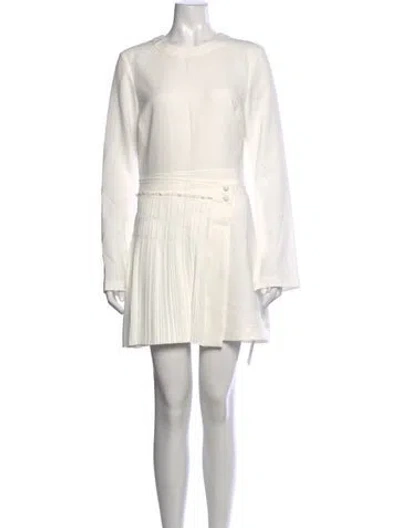 Pre-owned Simkhai Crew Neck Mini Dress In White