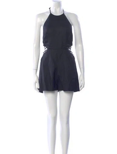 Pre-owned Simkhai Crew Neck Romper W/ Tags In Blue