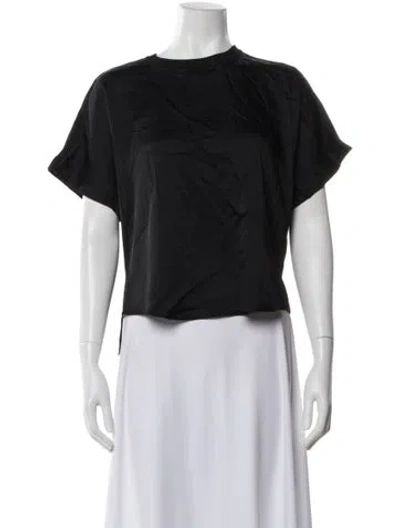 Pre-owned Simkhai Crew Neck Short Sleeve Top In Black