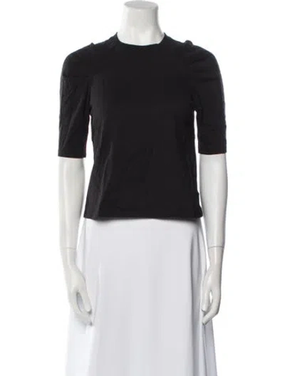 Pre-owned Simkhai Crew Neck Short Sleeve Top In Black