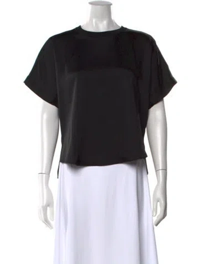 Pre-owned Simkhai Crew Neck Short Sleeve Top In Black
