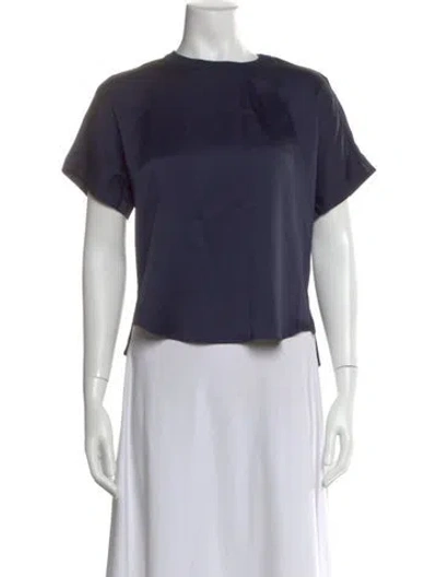 Pre-owned Simkhai Crew Neck Short Sleeve Top In Blue